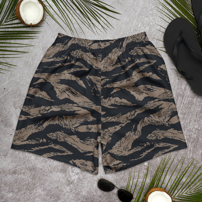 Tiger Stripe Desert Shadow CAMO Unisex Athletic Long Shorts