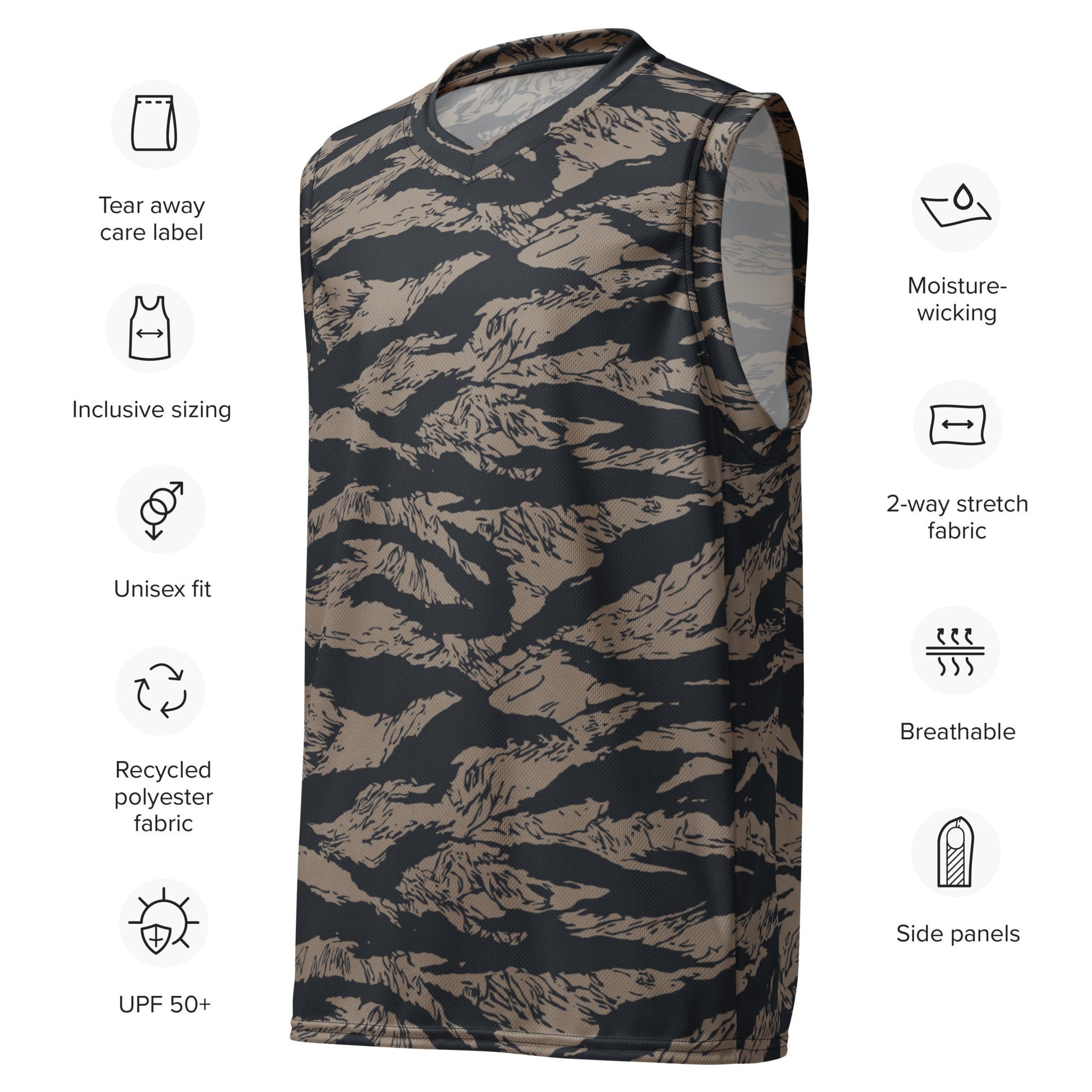 Afghanistan Taliban Special Forces Badri Tiger Stripe CAMO unisex basketball jersey - Basketball Jerseys