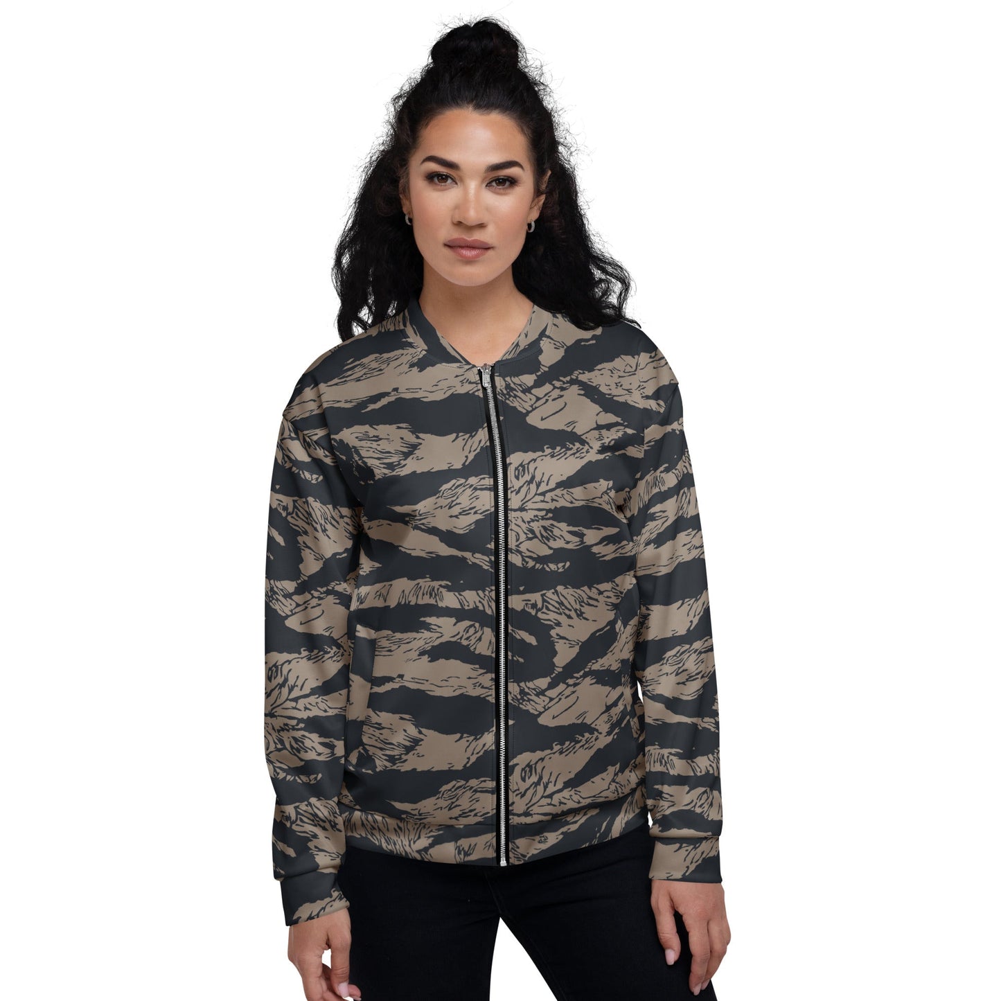 Afghanistan Taliban Special Forces Badri Tiger Stripe CAMO Unisex Bomber Jacket - Jackets