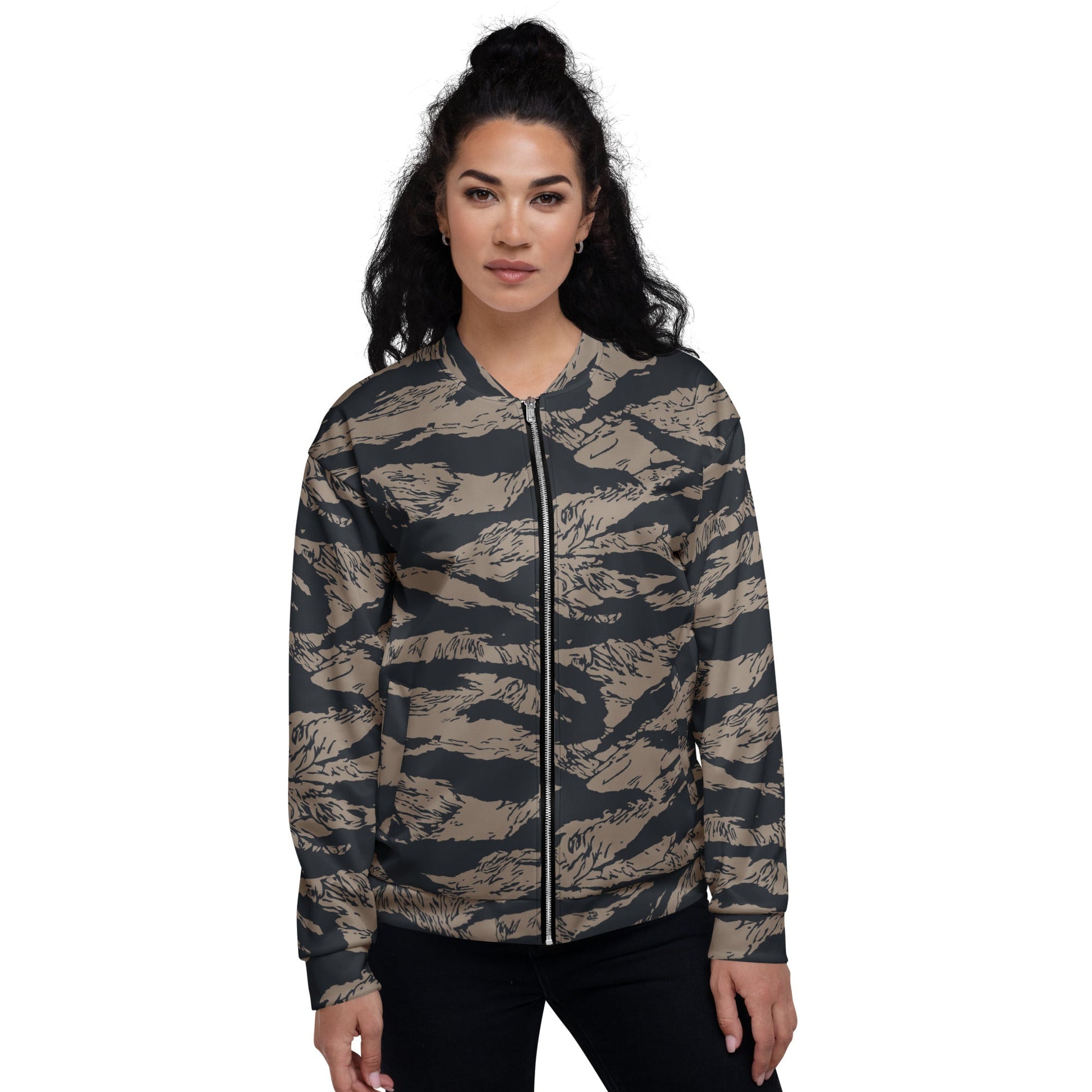 Afghanistan Taliban Special Forces Badri Tiger Stripe CAMO Unisex Bomber Jacket - Jackets