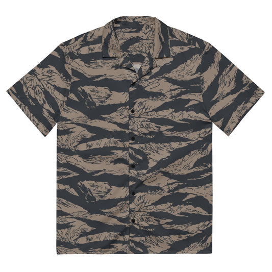 Afghanistan Taliban Special Forces Badri Tiger Stripe CAMO Unisex button shirt - 2XS - Button Shirts