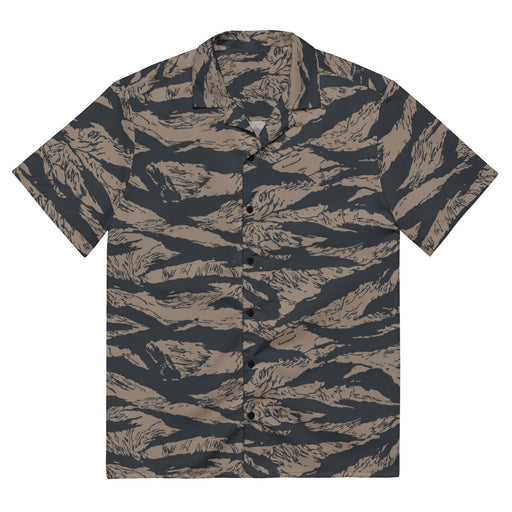 Tiger Stripe Desert Shadow CAMO Unisex Short-Sleeve Button Shirt - 2XS - Button-Up
