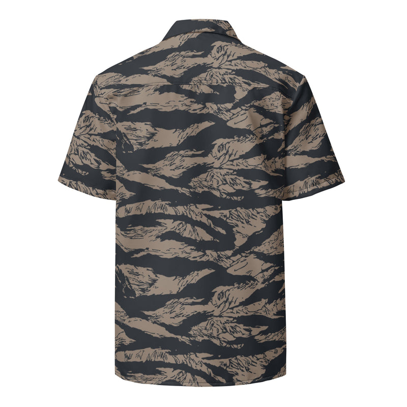 Tiger Stripe Desert Shadow CAMO Unisex Short-Sleeve Button Shirt
