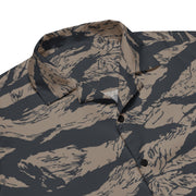 Tiger Stripe Desert Shadow CAMO Unisex Short-Sleeve Button Shirt