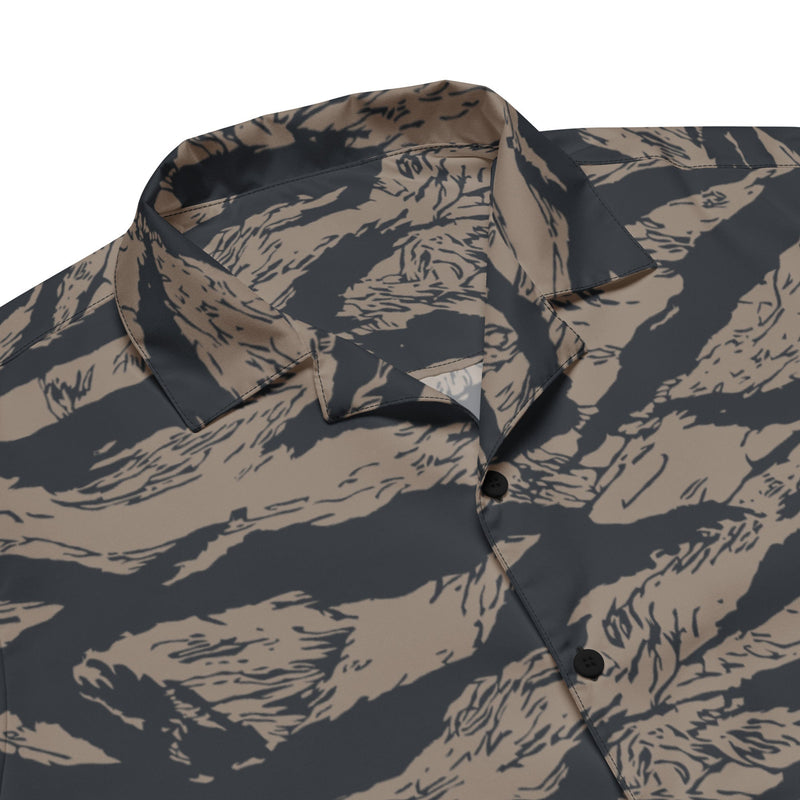 Tiger Stripe Desert Shadow CAMO Unisex Short-Sleeve Button Shirt