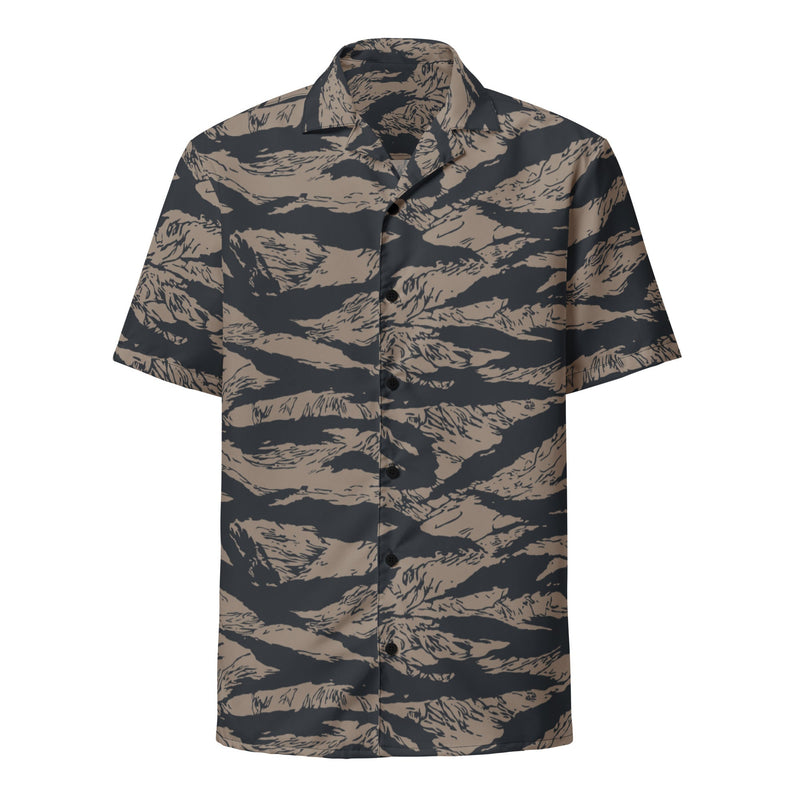Tiger Stripe Desert Shadow CAMO Unisex Short-Sleeve Button Shirt