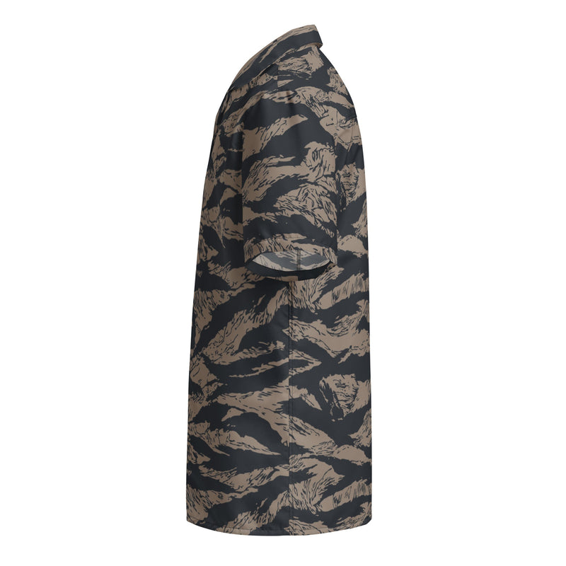 Tiger Stripe Desert Shadow CAMO Unisex Short-Sleeve Button Shirt