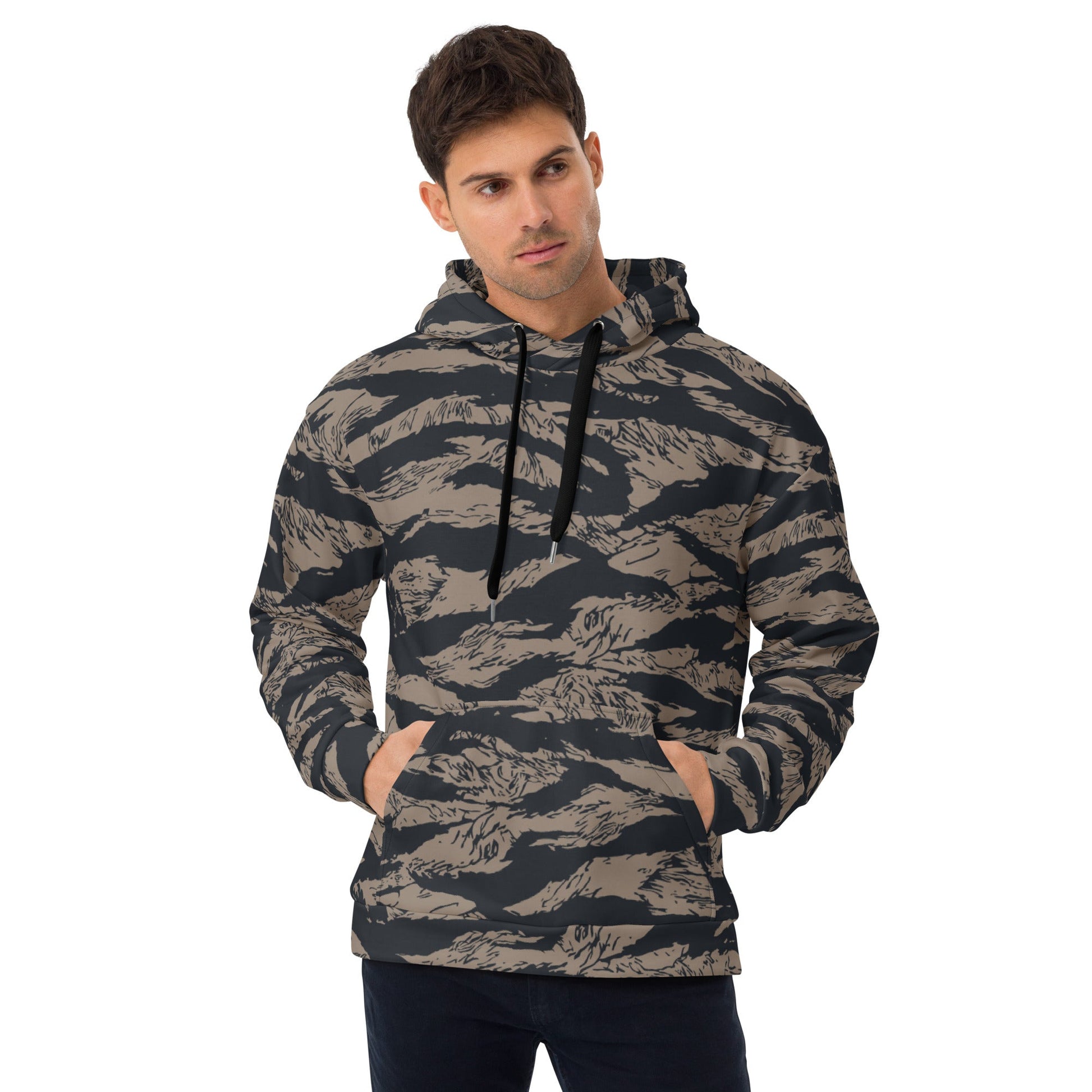 Afghanistan Taliban Special Forces Badri Tiger Stripe CAMO Unisex Hoodie - 2XS - Hoodies