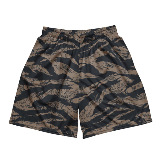 Tiger Stripe Desert Shadow CAMO Unisex Mesh Shorts - 2XS