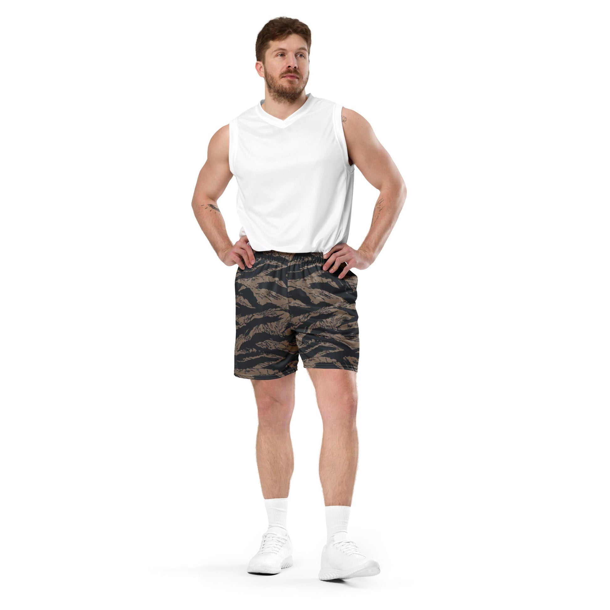 Afghanistan Taliban Special Forces Badri Tiger Stripe CAMO Unisex mesh shorts - Mesh Shorts