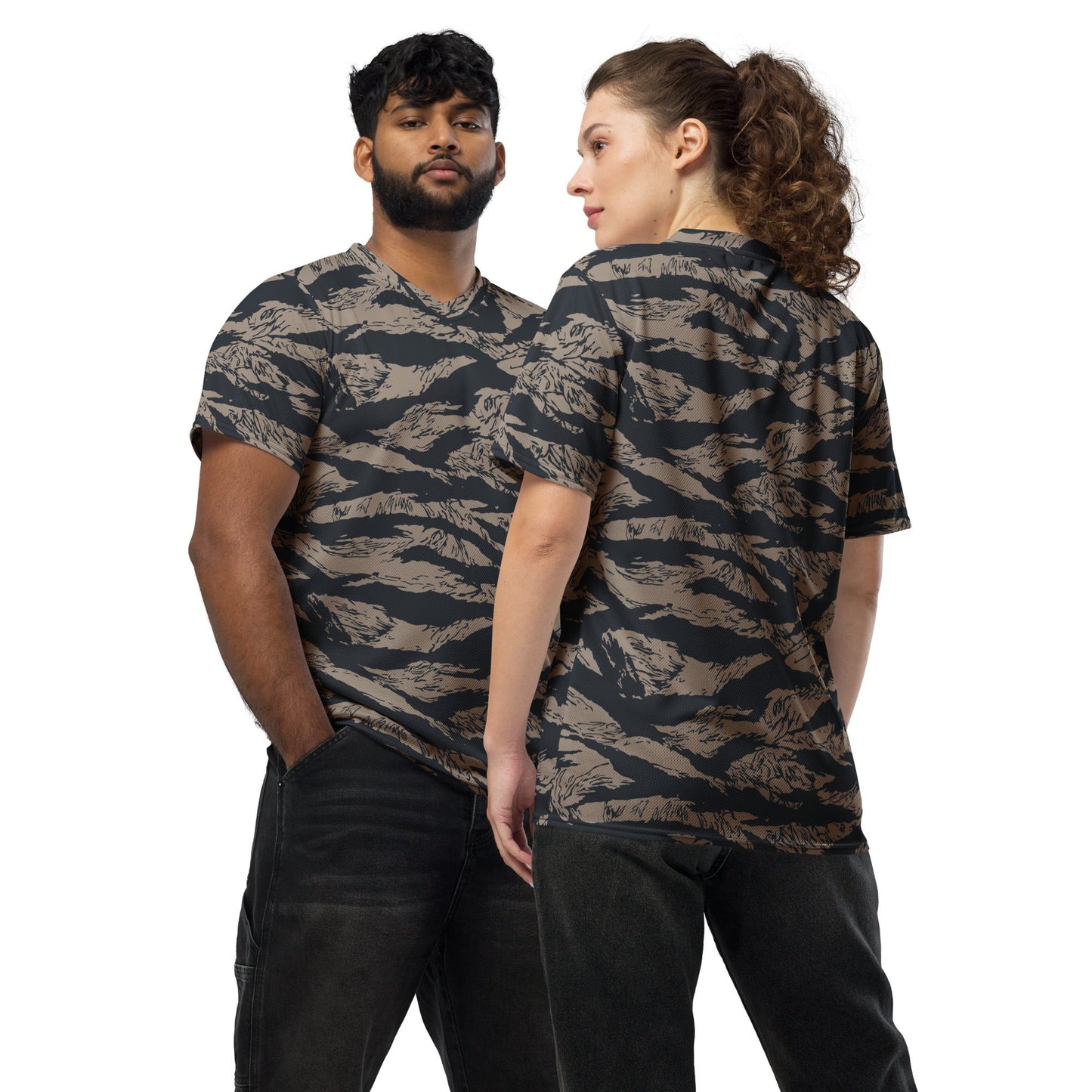 Afghanistan Taliban Special Forces Badri Tiger Stripe CAMO unisex sports jersey - 2XS - Sports Jerseys