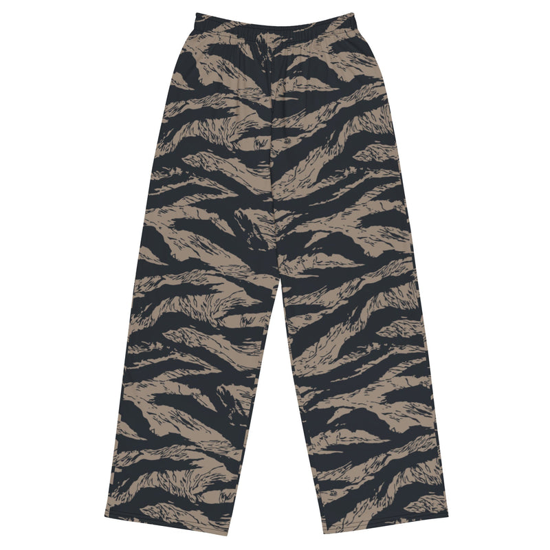 Tiger Stripe Desert Shadow CAMO Unisex Wide-Leg Leisure Pants - 2XS