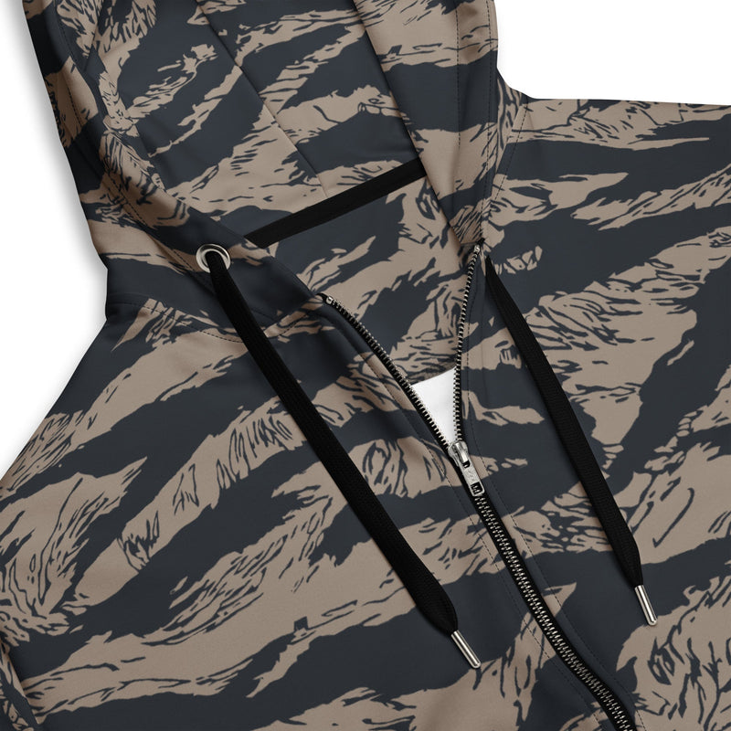 Tiger Stripe Desert Shadow CAMO Unisex Zip Hoodie