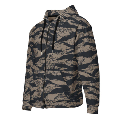 Afghanistan Taliban Special Forces Badri Tiger Stripe CAMO Unisex zip hoodie - Zip Hoodies