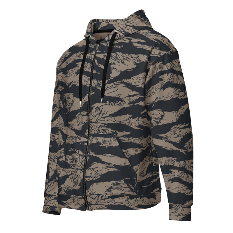 Tiger Stripe Desert Shadow CAMO Unisex Zip Hoodie