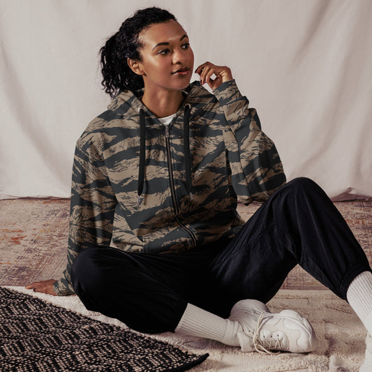 Afghanistan Taliban Special Forces Badri Tiger Stripe CAMO Unisex zip hoodie - Zip Hoodies