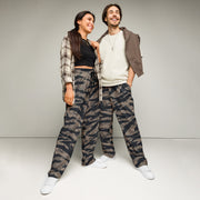 Tiger Stripe Desert Shadow CAMO Unisex Wide-Leg Joggers - 2XS