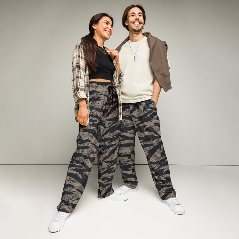 Tiger Stripe Desert Shadow CAMO Unisex Wide-Leg Joggers - 2XS