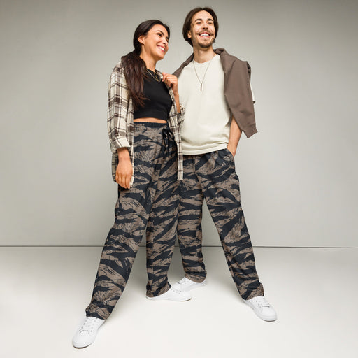 Tiger Stripe Desert Shadow CAMO Unisex Wide-Leg Joggers - 2XS