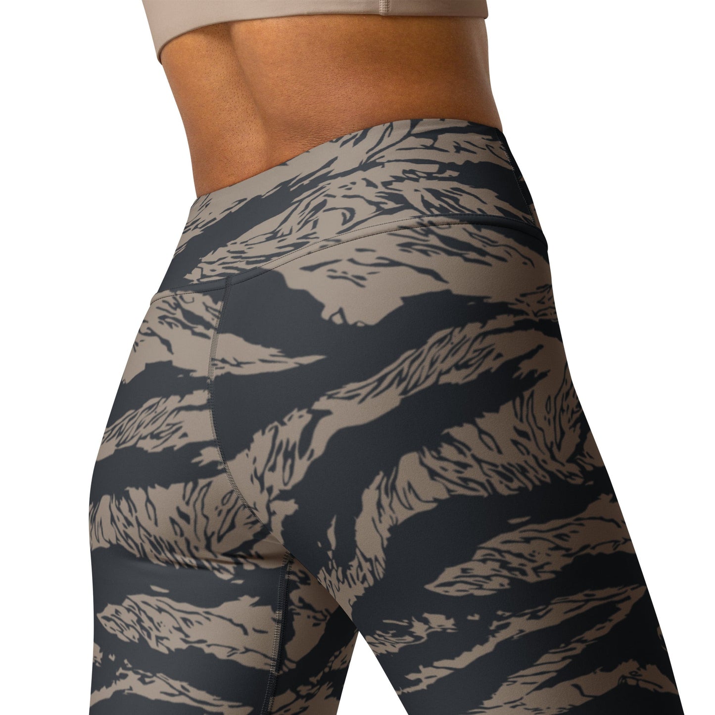 Afghanistan Taliban Special Forces Badri Tiger Stripe CAMO Yoga Leggings - Womens