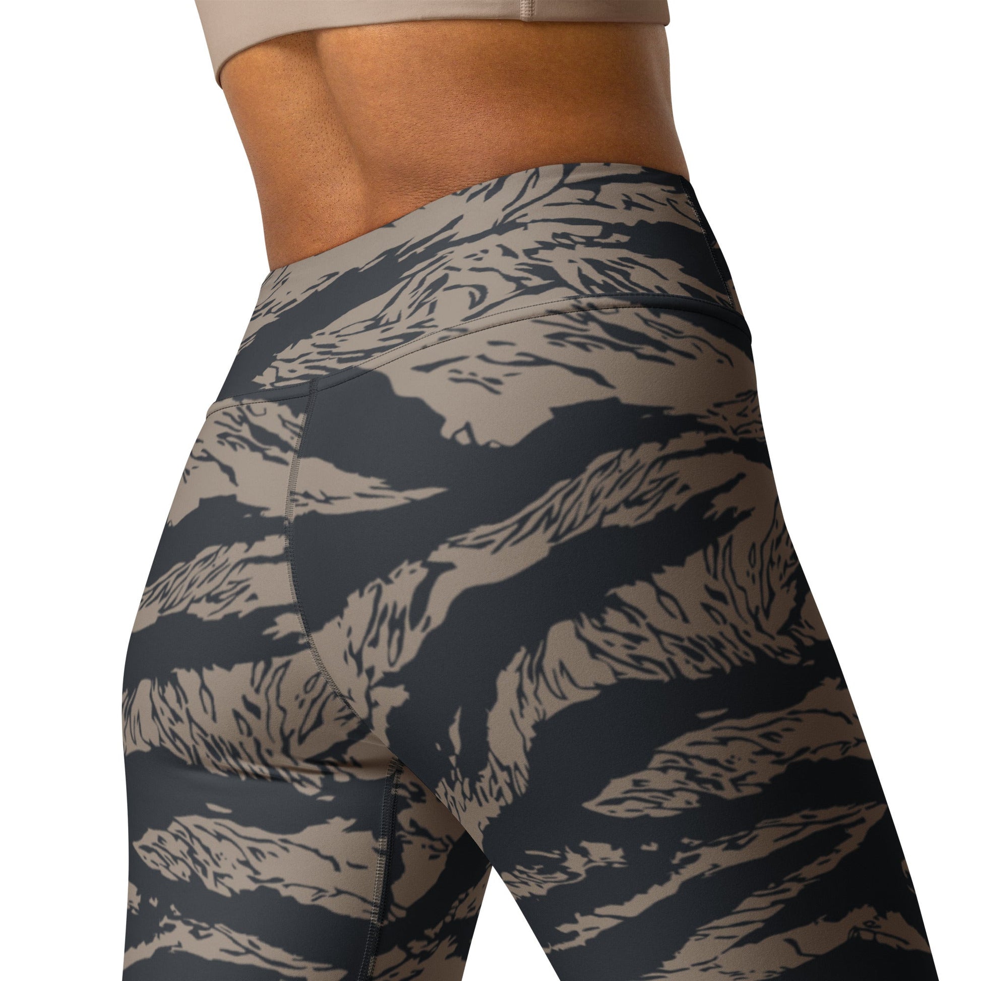 Afghanistan Taliban Special Forces Badri Tiger Stripe CAMO Yoga Leggings - Womens