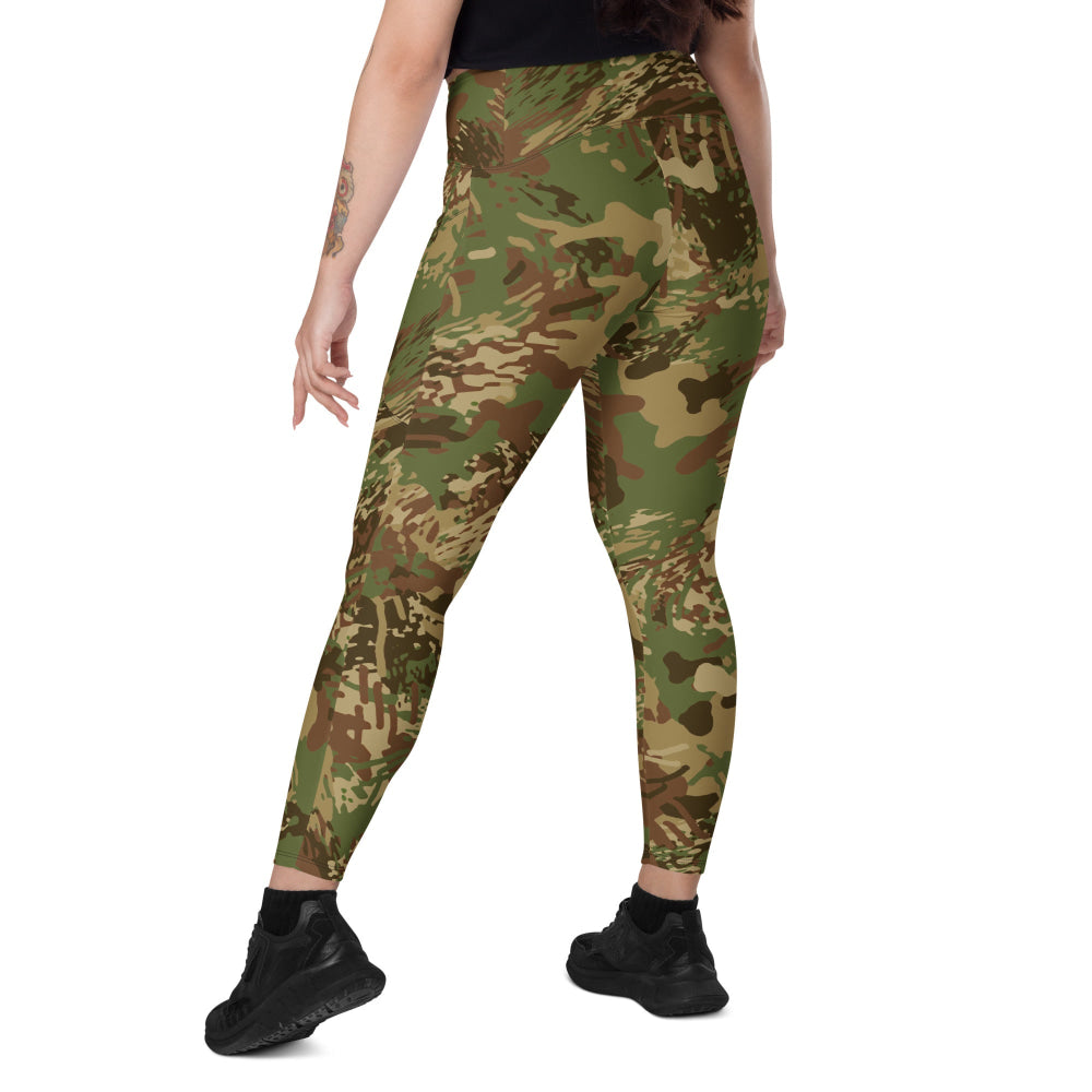 African Anti-poaching Wet Season CAMO Leggings with pockets - Womens With Pockets