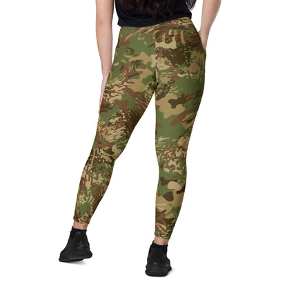 African Anti-poaching Wet Season CAMO Leggings with pockets - Womens With Pockets