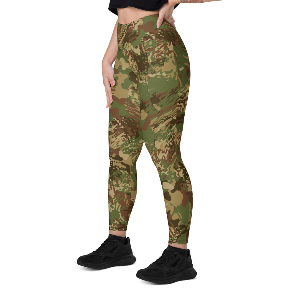 African Anti-poaching Wet Season CAMO Leggings with pockets - Womens With Pockets