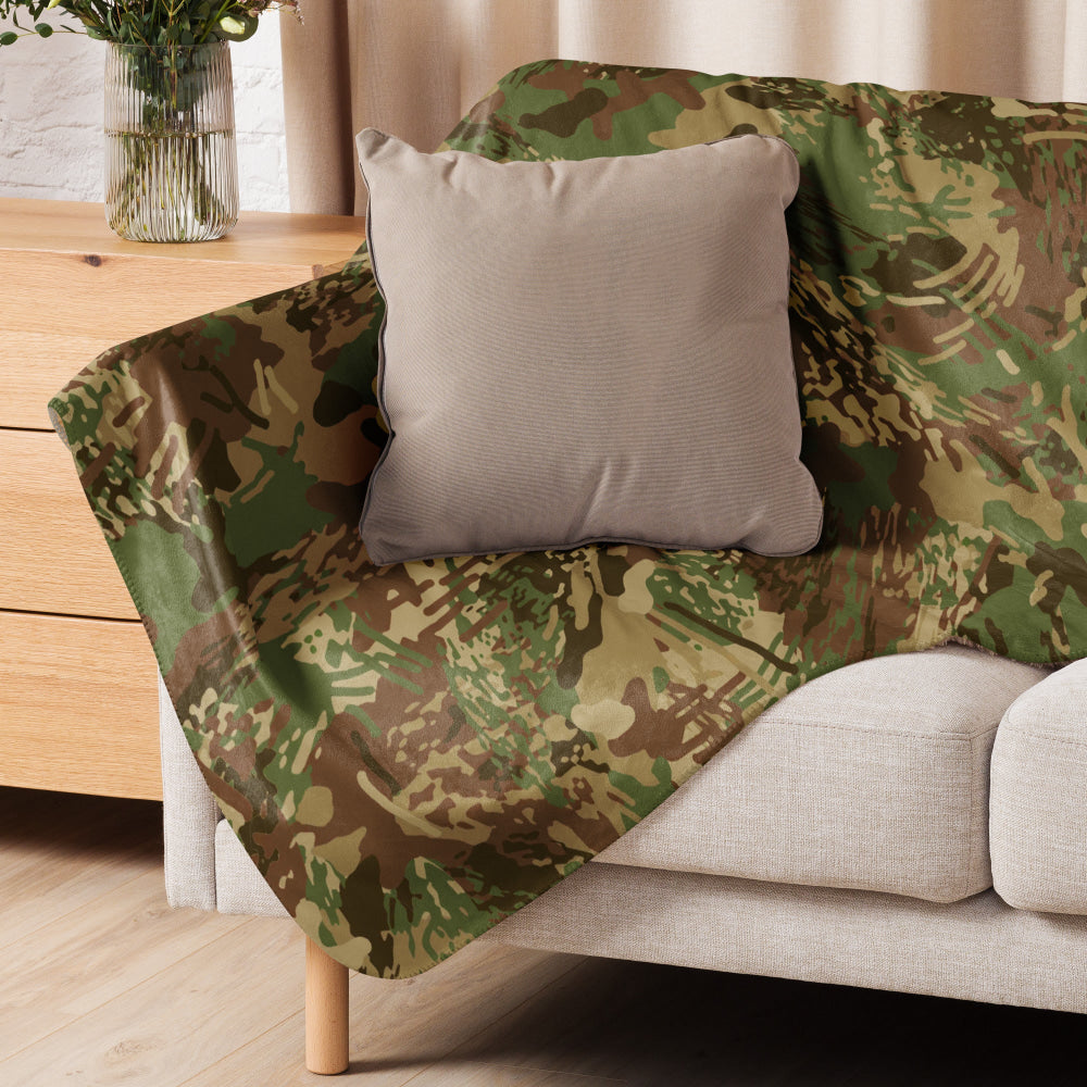 African Anti - poaching Wet Season CAMO Sherpa blanket