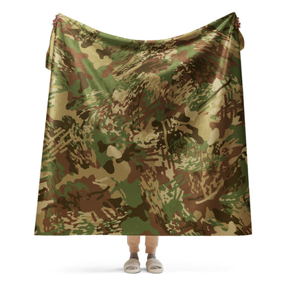 African Anti - poaching Wet Season CAMO Sherpa blanket - 60″×80″