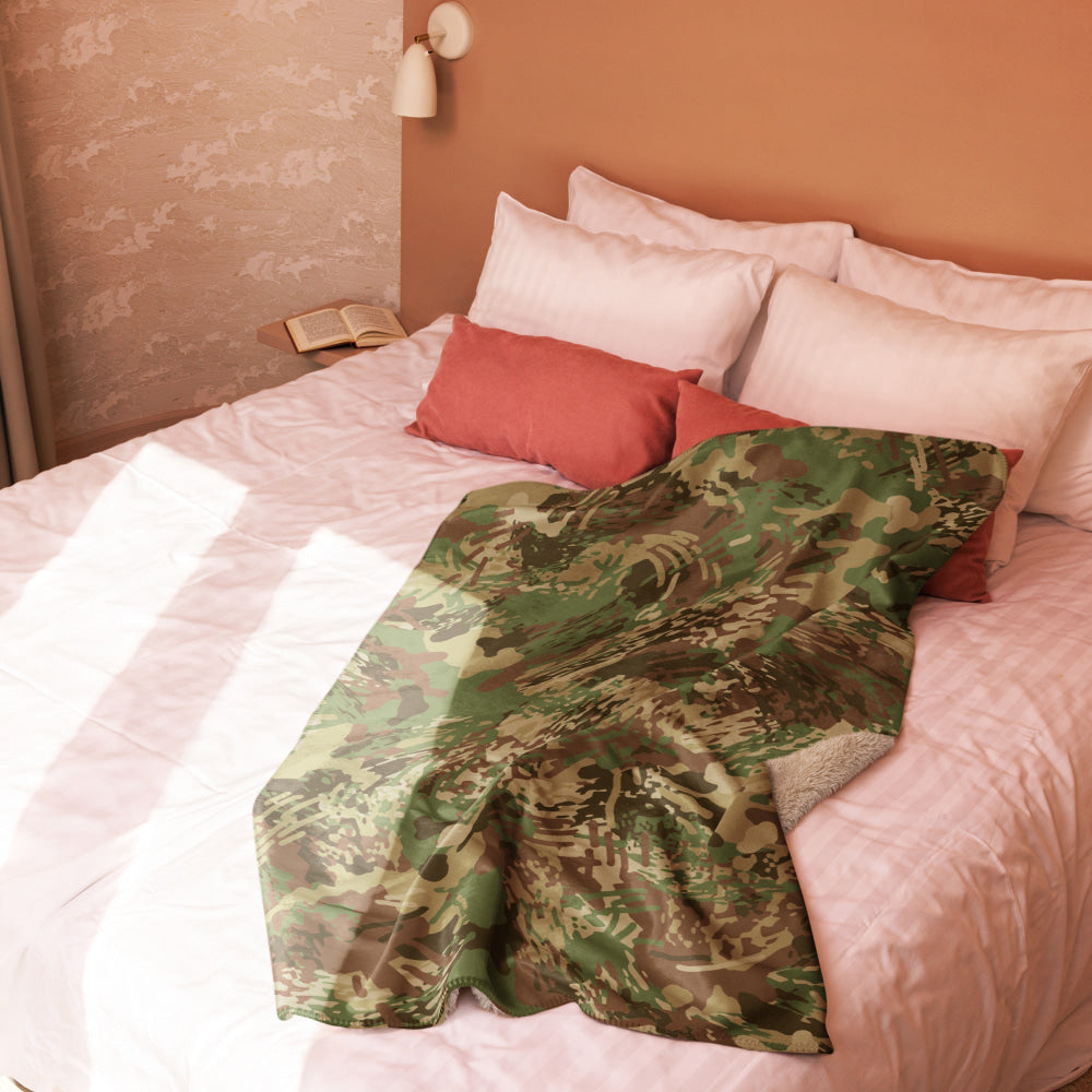 African Anti - poaching Wet Season CAMO Sherpa blanket