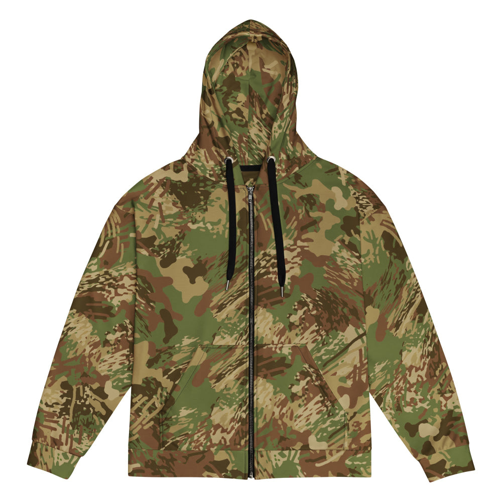 African Anti - poaching Wet Season CAMO Unisex zip hoodie