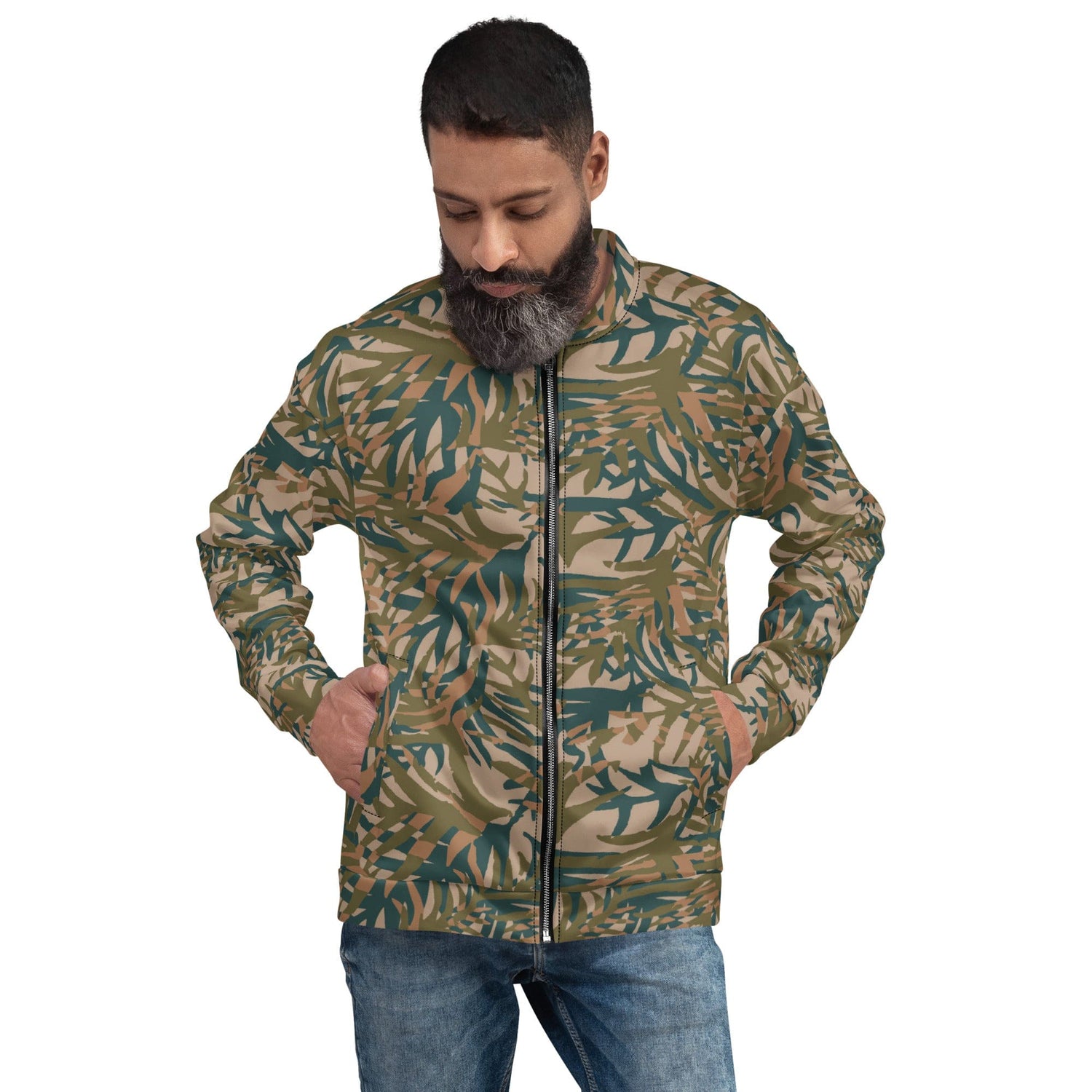 African Grasslands CAMO Unisex Bomber Jacket - XS - Jackets