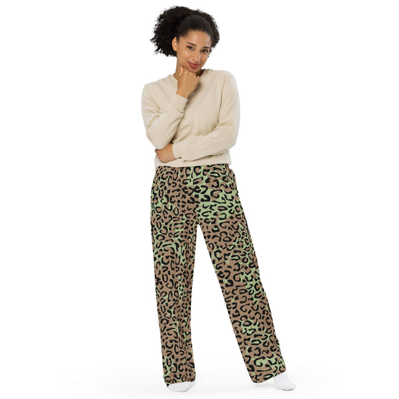 African Leopard Spot CAMO unisex wide-leg pants - Wide-leg Pants