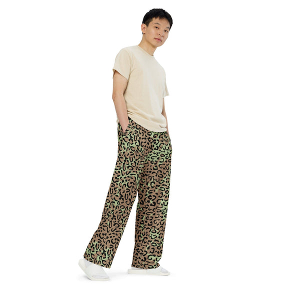 African Leopard Spot CAMO unisex wide-leg pants - Wide-leg Pants