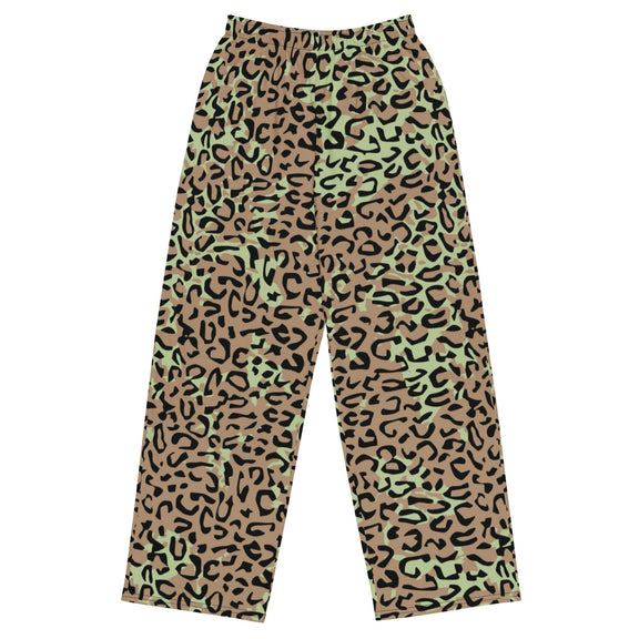 African Leopard Spot CAMO unisex wide-leg pants - 2XS - Wide-leg Pants