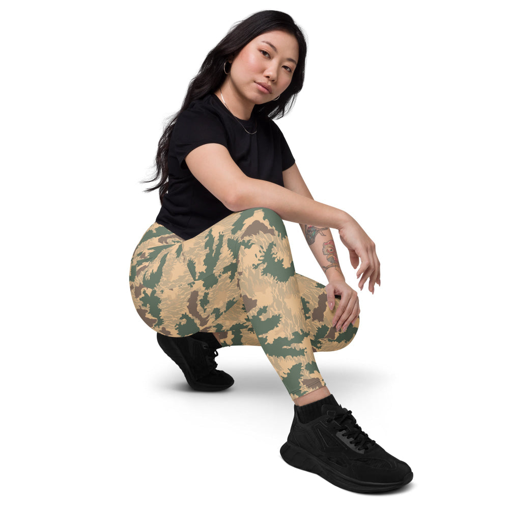 African Pinwheel CAMO Leggings with pockets - Womens With Pockets