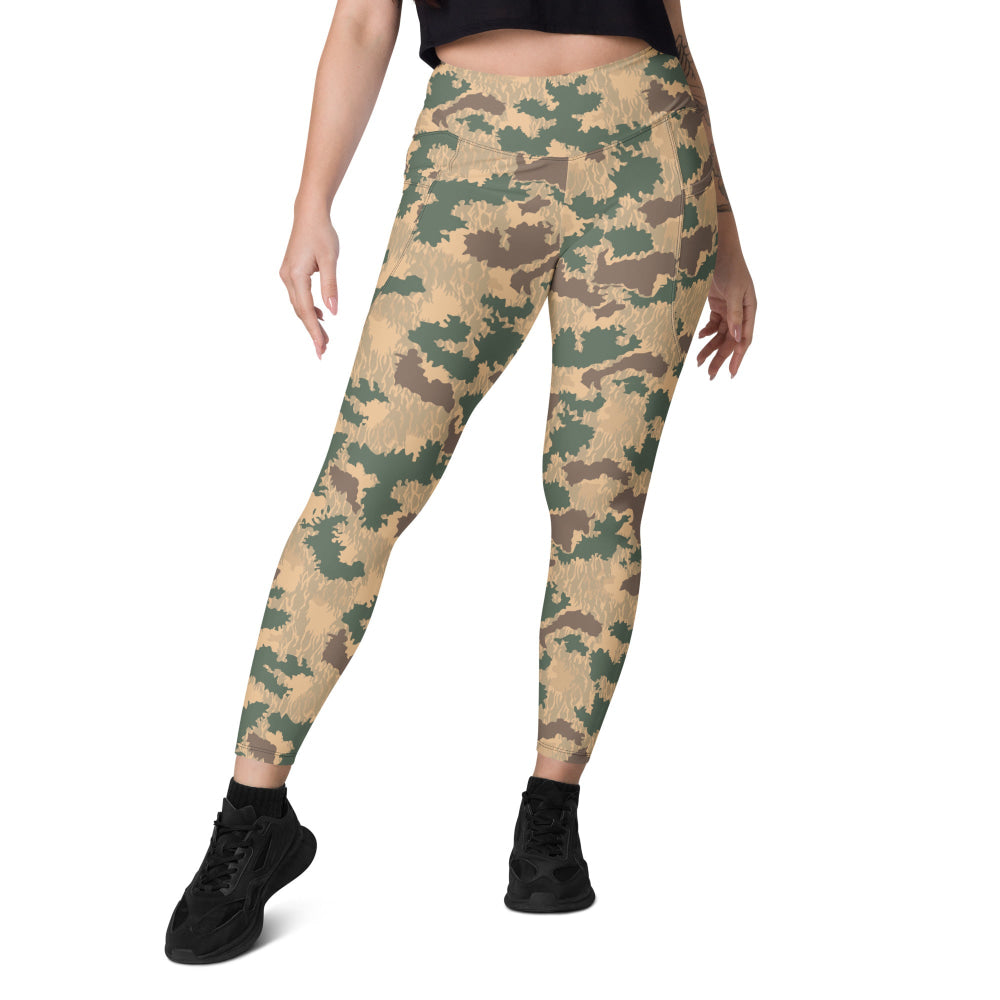 African Pinwheel CAMO Leggings with pockets - Womens With Pockets