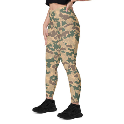 African Pinwheel CAMO Leggings with pockets - Womens With Pockets