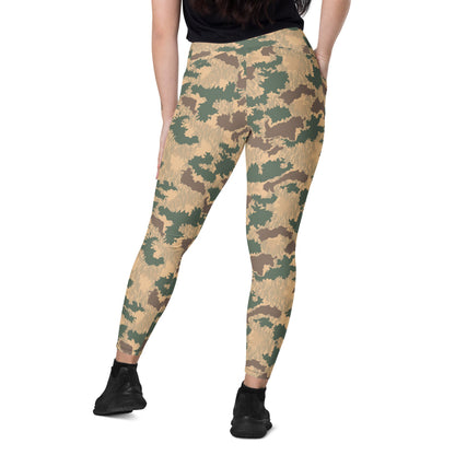 African Pinwheel CAMO Leggings with pockets - Womens With Pockets