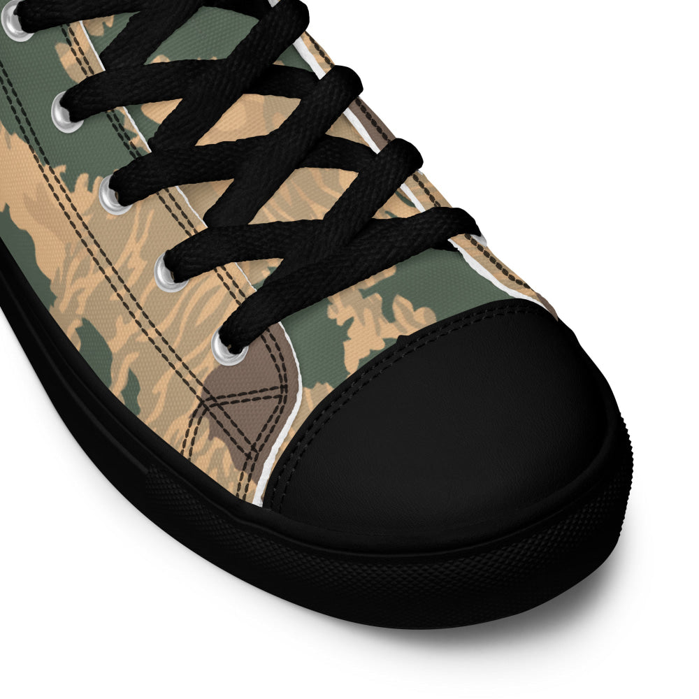 African Pinwheel CAMO Men’s high top canvas shoes - Mens High Top Canvas Shoes