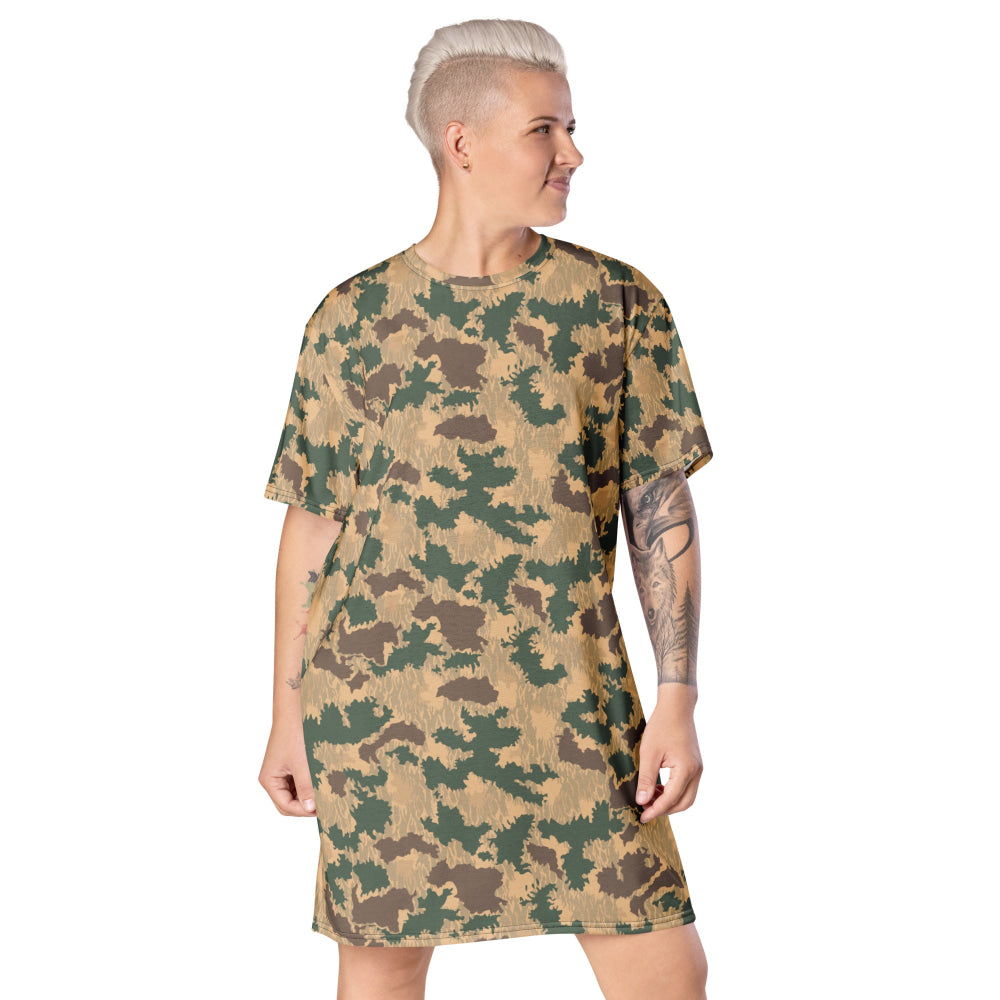 African Pinwheel CAMO T-shirt dress - 2XS - Womens T-Shirt Dress