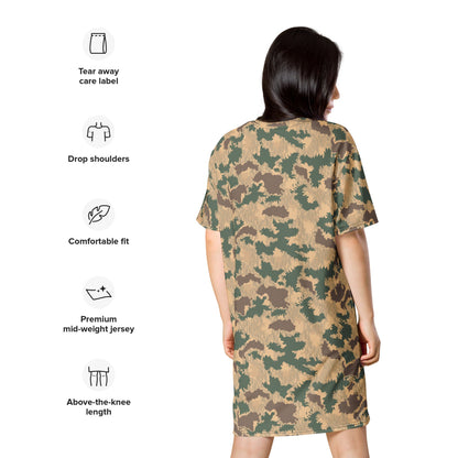 African Pinwheel CAMO T-shirt dress - Womens T-Shirt Dress