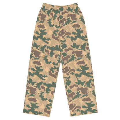 African Pinwheel CAMO unisex wide-leg pants - 2XS - Unisex Wide-Leg Pants