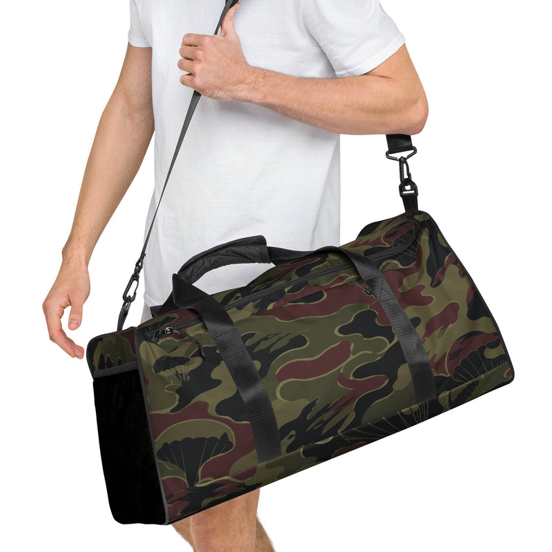 Airborne Maroon Drop CAMO Duffle Bag