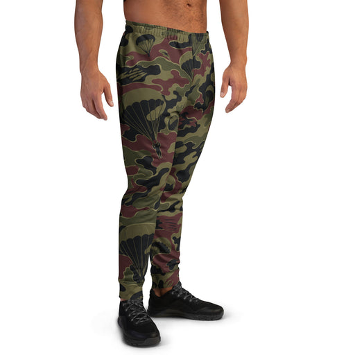 Airborne Maroon Drop CAMO Mens Joggers - Men