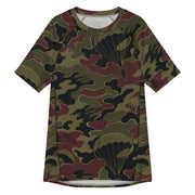 Airborne Maroon Drop CAMO Mens Short-Sleeve Rash Guard - 2XS - SS