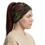 Airborne Maroon Drop CAMO Neck Gaiter - Head
