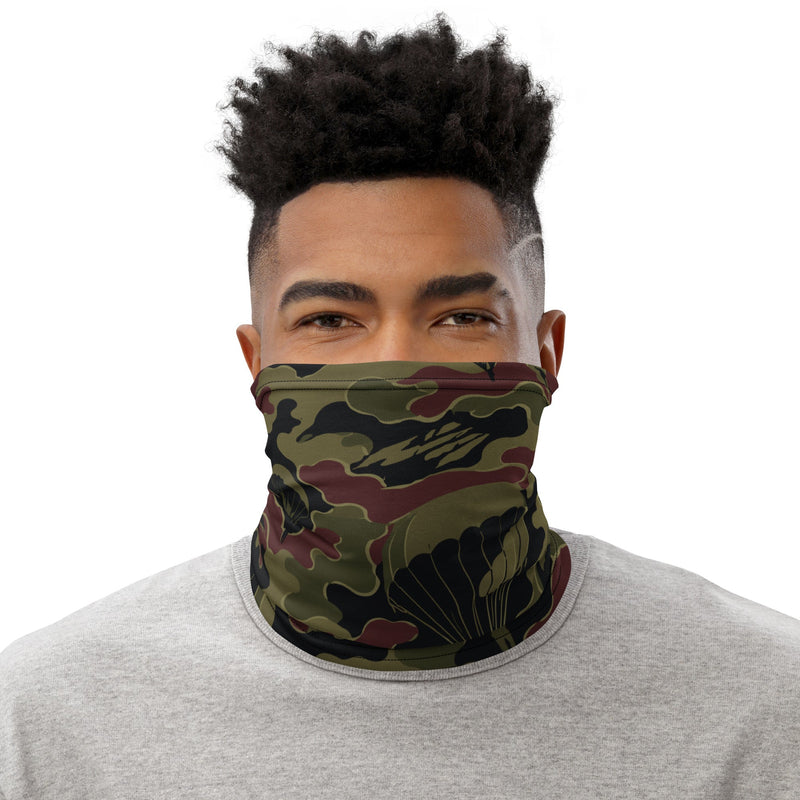 Airborne Maroon Drop CAMO Neck Gaiter - Head