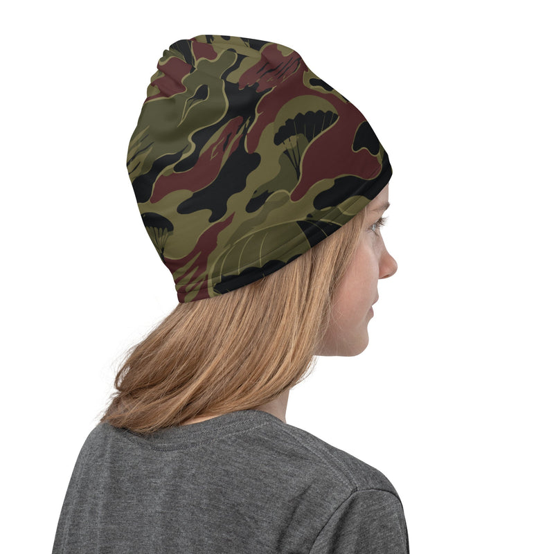Airborne Maroon Drop CAMO Neck Gaiter - Head